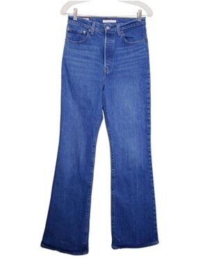 Levi's Ribcage Boot Cut High Rise Waist Button Fly Jeans Women's Size 27